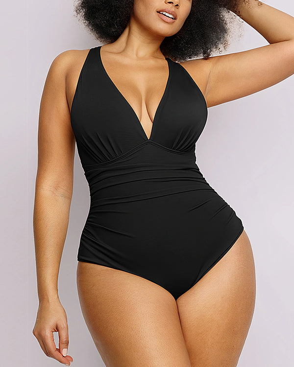 FlexiSculpt™ Plunge Tummy Control Swimsuit